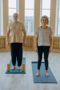 An Elderly Man Standing Near an Elderly Woman