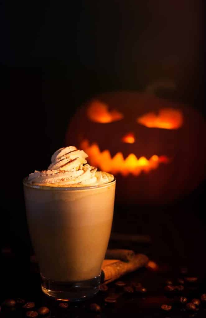 A Pumpkin Smoothie with whip cream on top