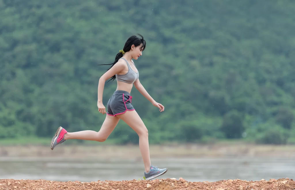 Woman jogging.