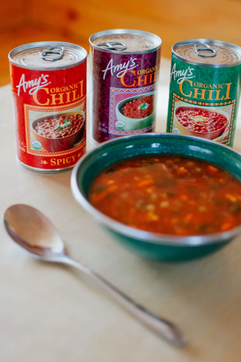 Three cans of chili