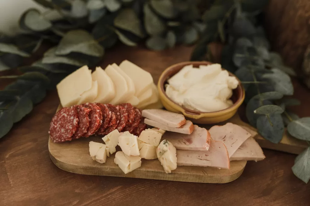 cheese and sausage plater
