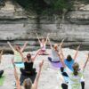 Women in a yoga class.