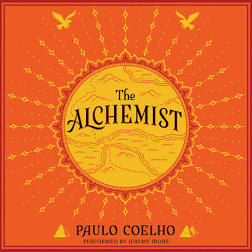 The book cover for "The Alchemist."