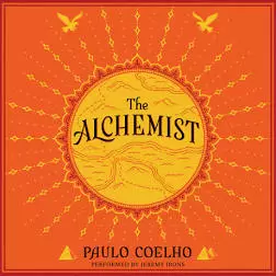 The book cover for "The Alchemist."