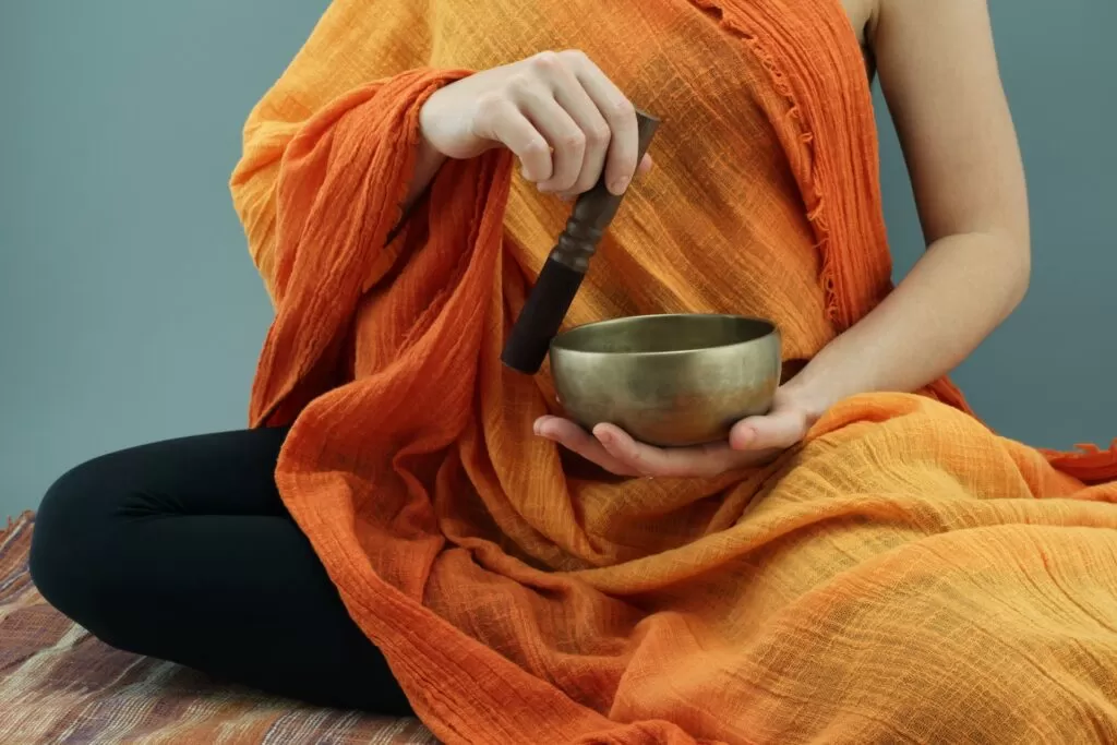 A monk with a magic bowl.