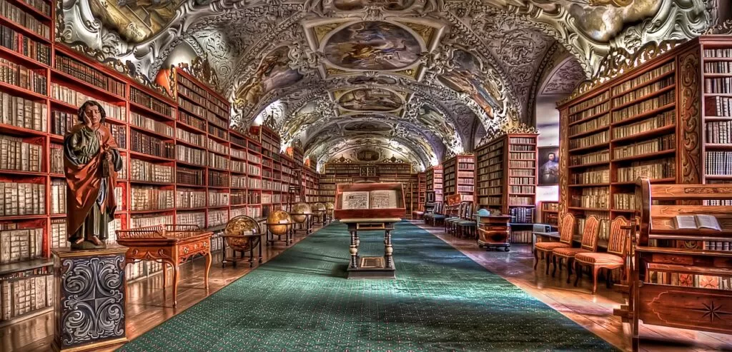A prague, library,